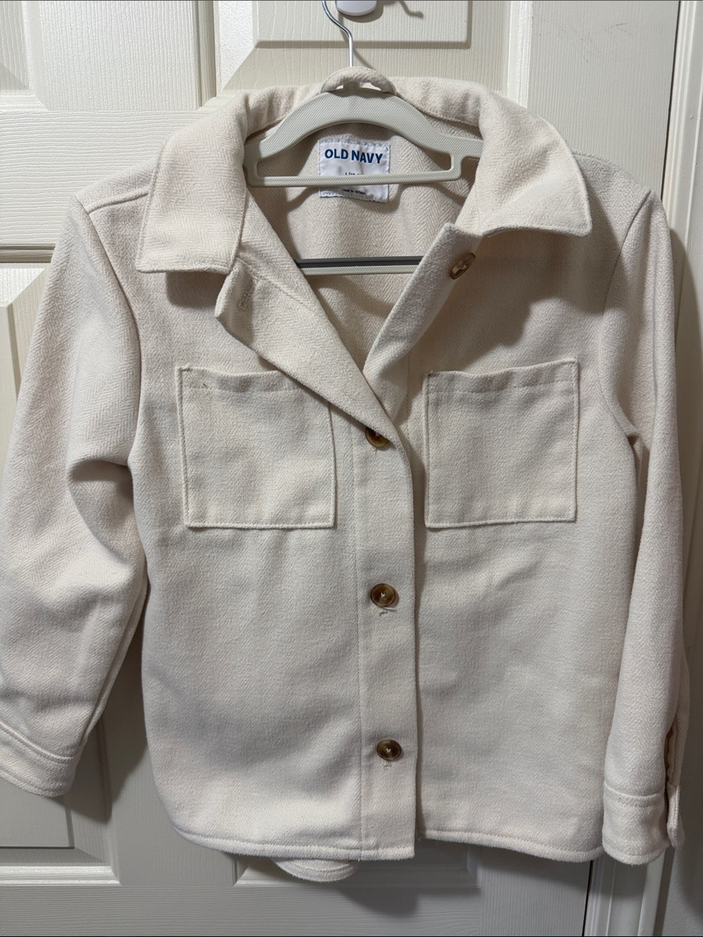 Old Navy Cream Button-Front Kids Jacket